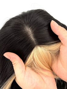 雙色中等直筒人造假髮帶劉海 - 彩色 - 查看 8