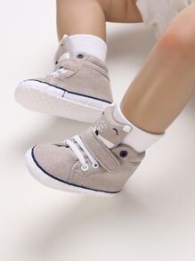 Baby Cartoon Graphic Hook-and-loop Fastener Sneakers - Brown - View 5