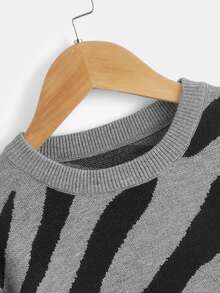 Niños Jersey con patrón de rayas de cebra - Gris - Ver 3