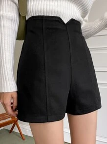 DAZY Shorts mit Taillenausschnitt und Reißverschluss hinten, Herbst/Winter