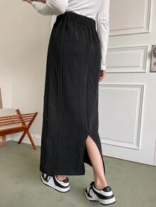 DAZY Váy nữ Chia màu trơn Giải trí - màu đen - Xem 2