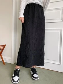 DAZY Váy nữ Chia màu trơn Giải trí - màu đen - Xem 3