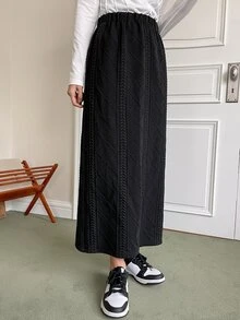 DAZY Váy nữ Chia màu trơn Giải trí - màu đen - Xem 6