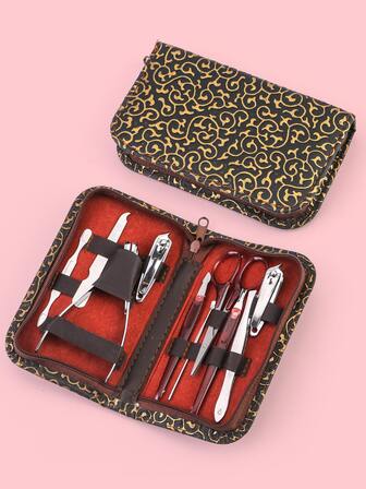 10入組美甲工具套裝附收納袋