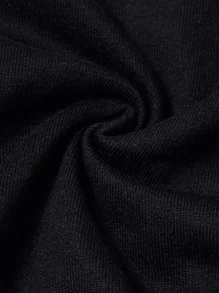 Manfinity Men Plus Slogan Graphic Crew Neck Sweatshirt - Black - View 3