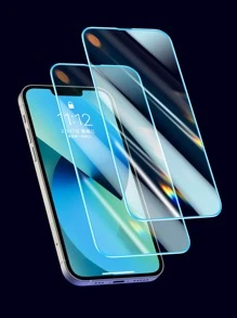 2 miếng kính cường lực bảo vệ màn hình thiết kế hình quả táo phát sáng bong bóng khí màu xanh lam tương thích với các mẫu : X/XR/13/14Pro/15/15PROMAX/16/16Pro/16Promax/16Plus làm quà tặng sinh nhật, gia đình, bạn bè miếng dán bảo vệ màn hình điện thoại, phụ kiện điện thoại chống nước chống sốc chống rơi chống rơi chống trầy xước chống bám vân tay toàn diện - Màu xanh lam - Xem 2