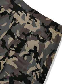 Manfinity Men Camo Print Flap Pocket Cargo Trousers - Multicolor - View 7