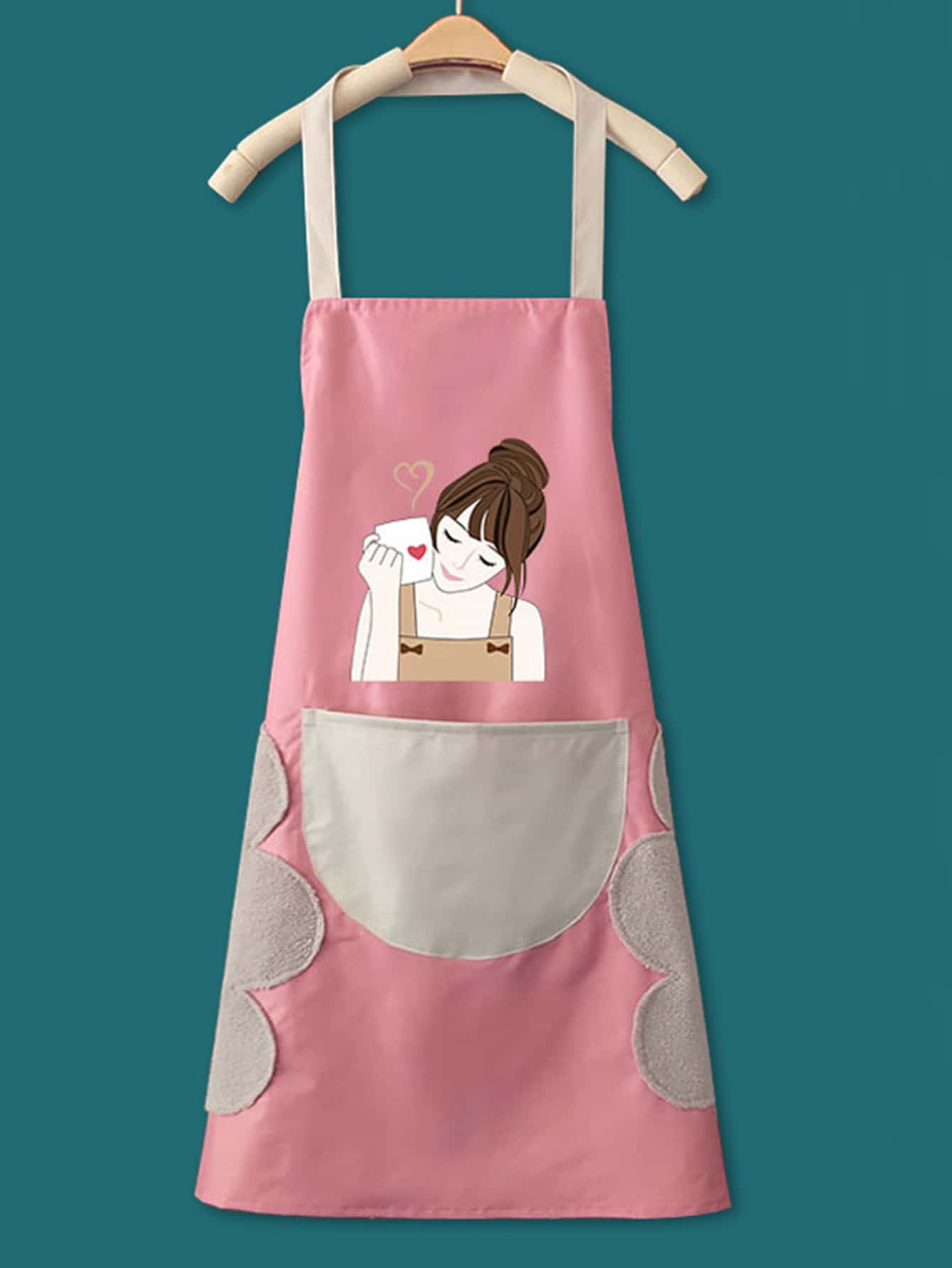 Delantal Gráfico De Figura - Rosa - Ver 1