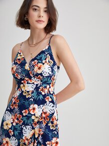 SHEIN Allover Floral Print Ruffle Trim Dress - Multicolor - View 5