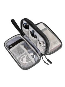 Plain Data Cable Storage Bag - Black - View 5