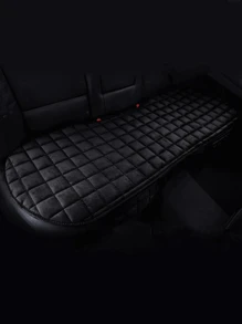 1pc Anti-slip Solid Car Seat Cushion - Black - View 4