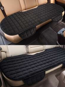 1pc Anti-slip Solid Car Seat Cushion - Black - View 5