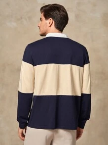 GENTILAND Hombres Camisa polo algodón de color combinado - Multicolor - Ver 7