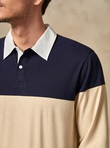 GENTILAND Hombres Camisa polo algodón de color combinado - Multicolor - Ver 6