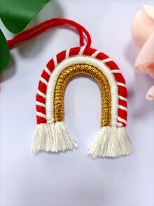 1pc Rainbow Hanging Decoration With Tassel For Christmas