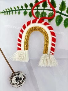 1pc Rainbow Hanging Decoration With Tassel For Christmas