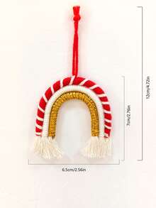 1pc Rainbow Hanging Decoration With Tassel For Christmas
