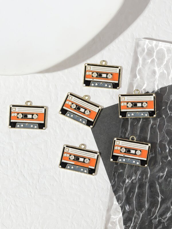 6pcs Zinc Alloy Tape DIY Pendant