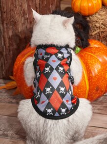 PETSIN 1 pieza Tank de mascota estampado de esqueleto - Multicolor - Ver 3