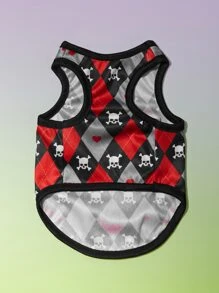 PETSIN 1 pieza Tank de mascota estampado de esqueleto - Multicolor - Ver 7