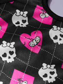 PETSIN 1pc Skeleton Print Pet Tank - Black - View 5