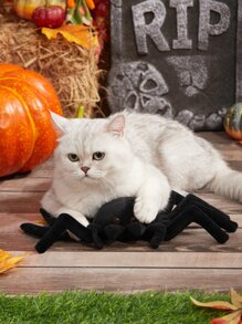 1pc Spider Design Cat/Dog Lover Gift And Dog/Cat Mom Love Pet Plush Toy - Black - View 2
