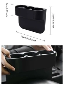 1入組素色車杯子支架 - 黑色 - 查看 3