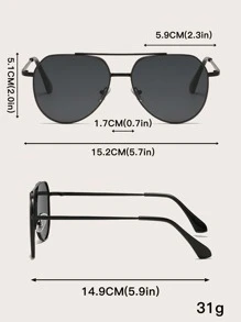 Kính thời trang Top Bar Phụ kiện đi biển sắc thái thanh lịch - Xám - Xem 4