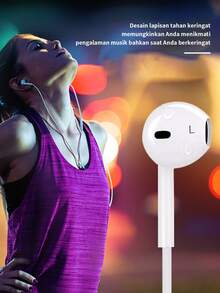 Auriculares internos relámpago Jack con cable - Blanco - Ver 4