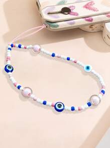 1入組串珠手機掛繩 - 彩色 - 查看 1