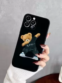 Cartoon Bear Print Phone Case Compatible With IPhone 11,IPhone 13,IPhone 14 Pro Max - Multicolor - View 3
