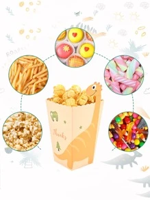 Hộp đóng gói kẹo 4 chiếc mô hình khủng long - Nhiều màu - Xem 4