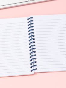 1pc Space Themed Student Writing Notebook, Color Random, Portable (11*14.5cm) - Multicolor - View 2