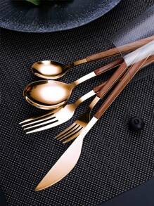 5pcs Stainless Steel Cutlery Set School Supplies,Christmas Gift
