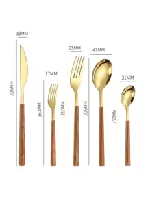 5pcs Stainless Steel Cutlery Set School Supplies,Christmas Gift