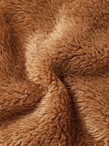 Baby Single Breasted Hooded Jumpsuit - Brown - View 3