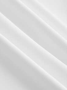 SHEIN MOD Bộ đồ hai mảnh nữ Nút Túi Dây kéo Uốn nếp màu trơn Thanh lịch - trắng - Xem 4