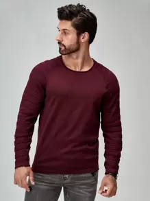 Manfinity Hombres Jersey de manga raglán