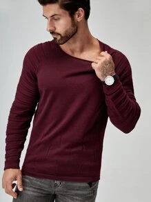 Manfinity Hombres Jersey de manga raglán