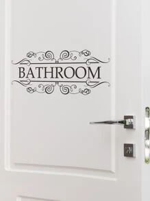 Pegatina de pared con estampado de letra - Negro - Ver 6