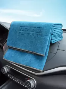 1入組字母圖案洗車布 - 寶藍色 - 查看 1