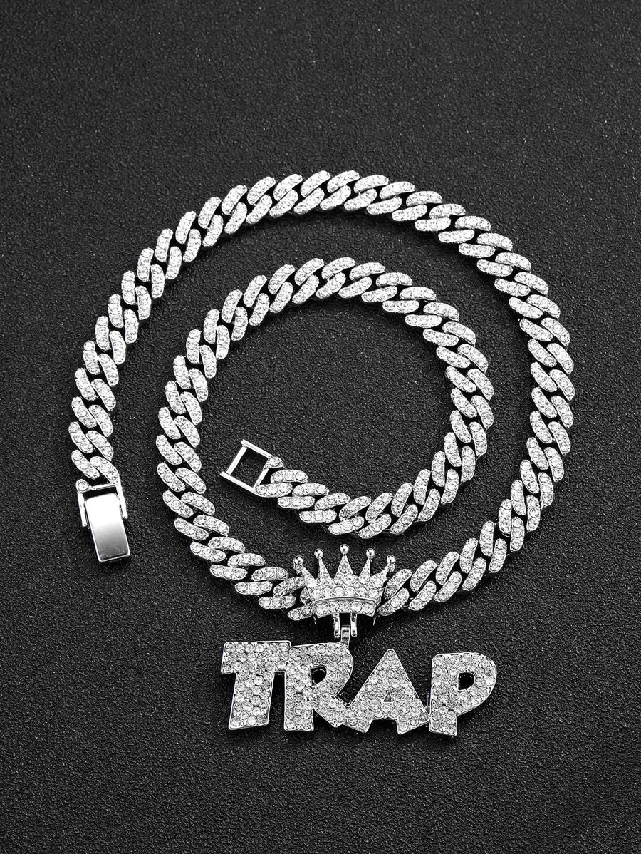 Dành Cho Nữ Hợp Thời Trang Punk Hip Hop Phong Cách Rock Đảng Đá Nhân Tuyệt Đẹp Thái Trang Trí Thư Vòng Cổ - Bạc - Xem 1