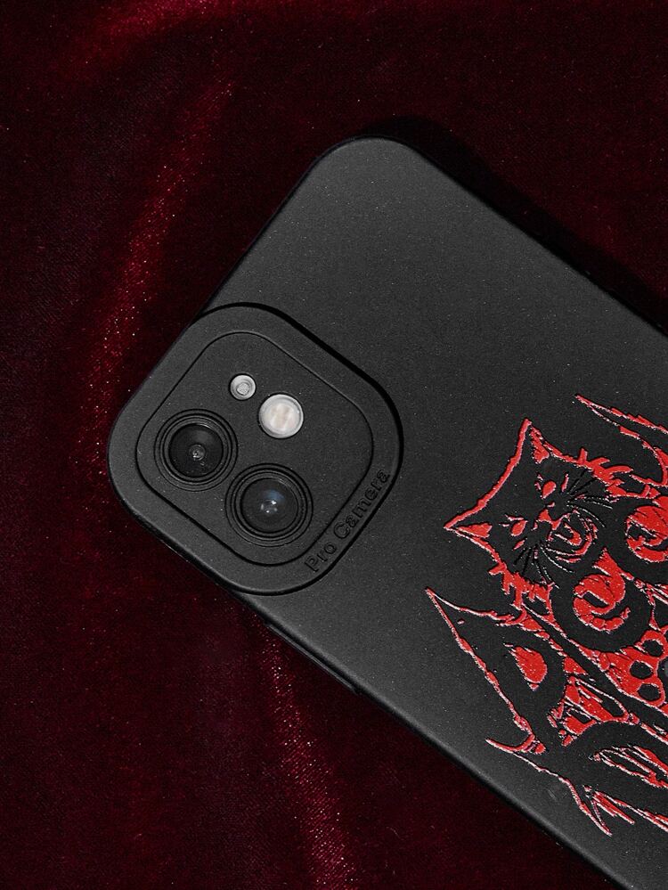 Goth Cartoon Graphic Phone Case, Halloween