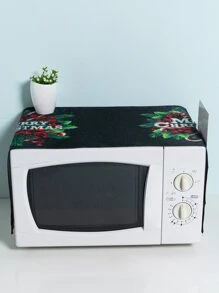 Christmas Wreath Pattern Microwave Oven Cover - Multicolor - View 3