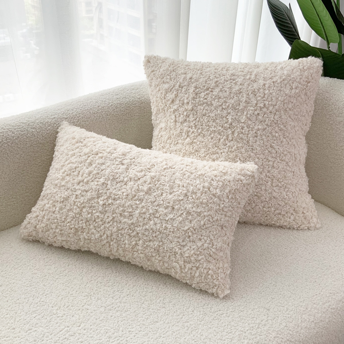 Pieza Funda de cojín o almohada lumbar de peluche de oso, funda de almohada de piel sintética suave y cómoda apta para decoración de dormitorio, s