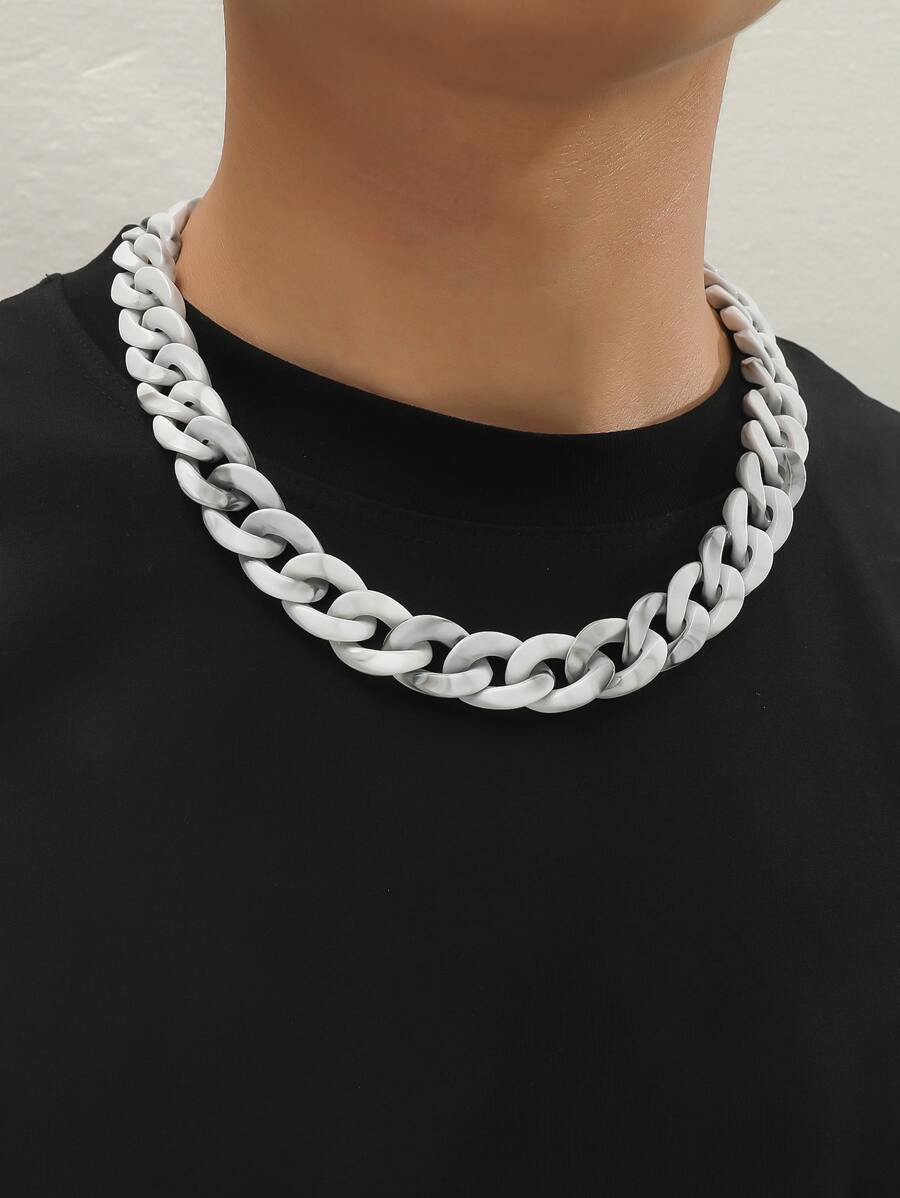 Vòng cổ liên kết tối giản dành cho nam giới thời trang và phổ biến để làm quà tặng trang sức và cho vẻ ngoài sành điệu - Nhiều màu - Xem 1