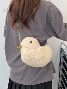Cartoon Duck Design Novelty Bag - Beige - View 2