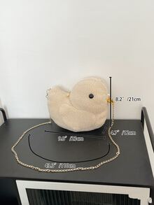 Cartoon Duck Design Novelty Bag - Beige - View 5