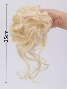 短小波浪人造髮髻 - 金色 - 查看 3