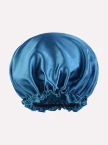 1 Pieza Gorro De Dormir/gorro De Maquillaje/gorro Para El Pelo De Satén Con Encaje Para Mujer Para Uso Diario - Agua verde azul - Ver 2